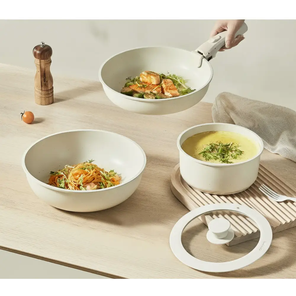 11–15 Piece Detachable Non Stick Pan Pot Cookware Set - Cookware set