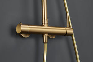 Monza Brushed Gold Single Handle Shower Set, view 4