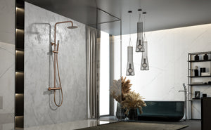 Brushed Rose Gold Single Handle Shower Set, view 3