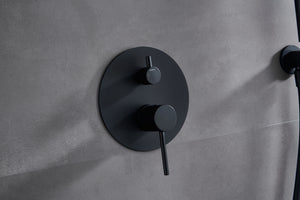 Matte Black Built-in Shower Set Single Lever Modern, view 4