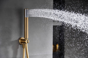 Brushed Gold Single-Lever Built-In Shower Set, view 3