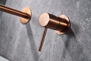 Monza Brushed Rose Gold Single Handle Bathroom Sink Faucet, view 4