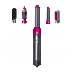 5 in 1 Hair Dryer Hot Comb Straightener and Air Curler - Multifunctional Curler/Straightener