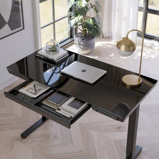 Elitras Tempered Writable Glass Standing Desk