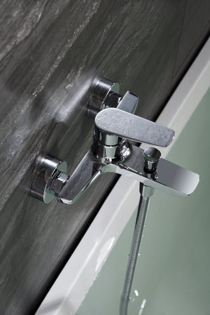 Chrome Bathroom Shower Faucet Modern Design, view 3