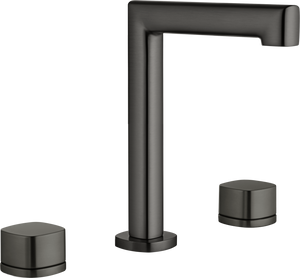 Toscana Black Gun Metal Low Spout Countertop Two Handle Basin Mixer, main product view