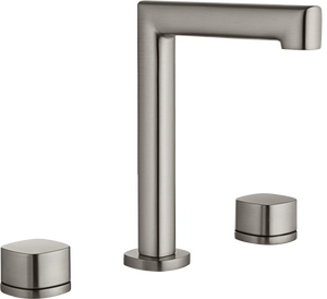 Toscana Brushed Nickel Low Spout Countertop Two Handle Basin Mixer, main product view
