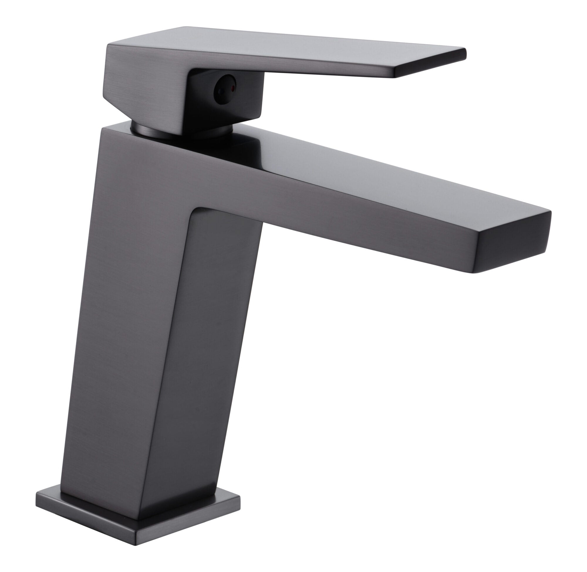Black Gun Metal Single Handle Bathroom Faucet Modern Design, view 2