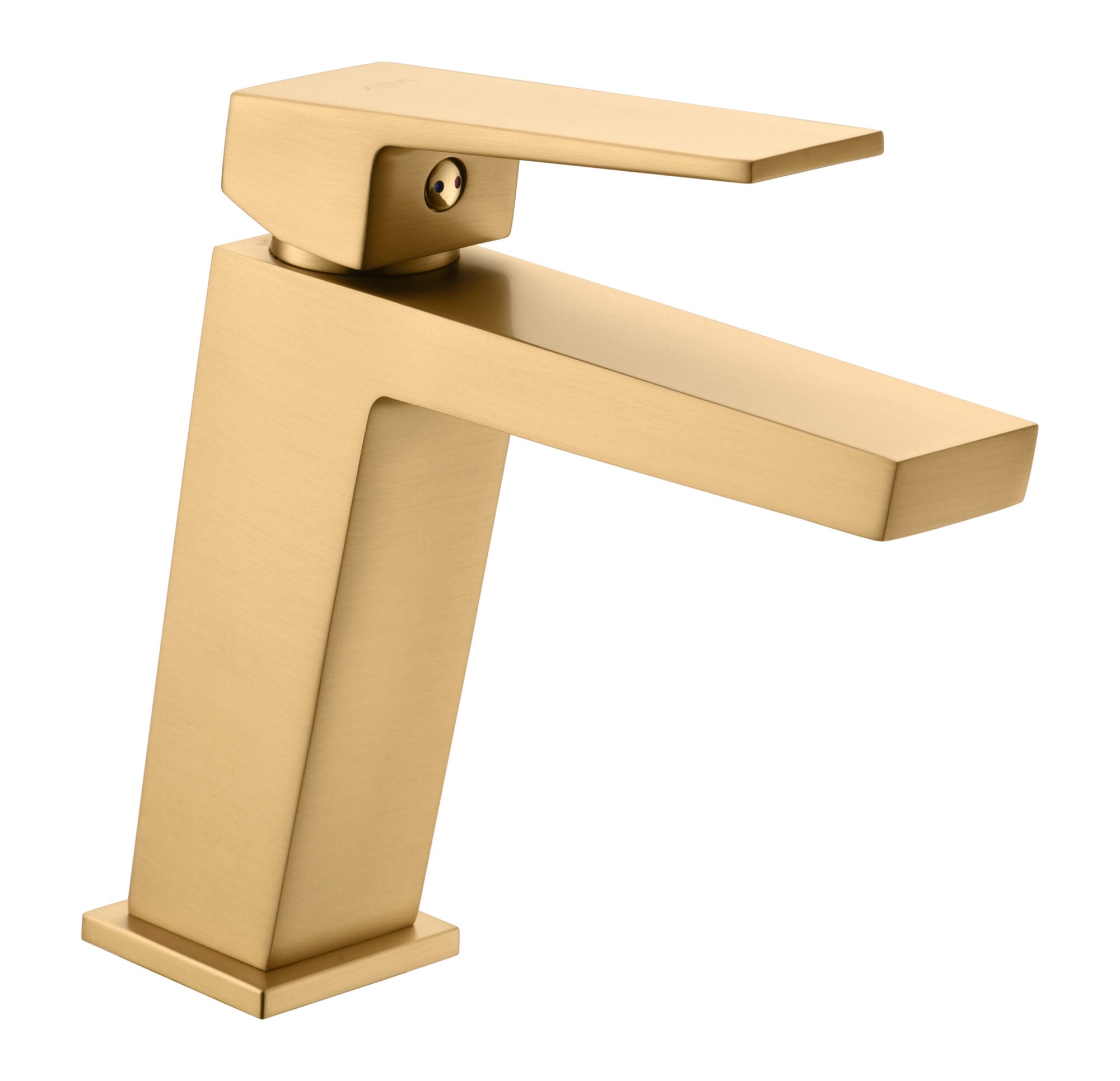Brushed Gold Single Lever Basin Faucet Modern Design, view 2