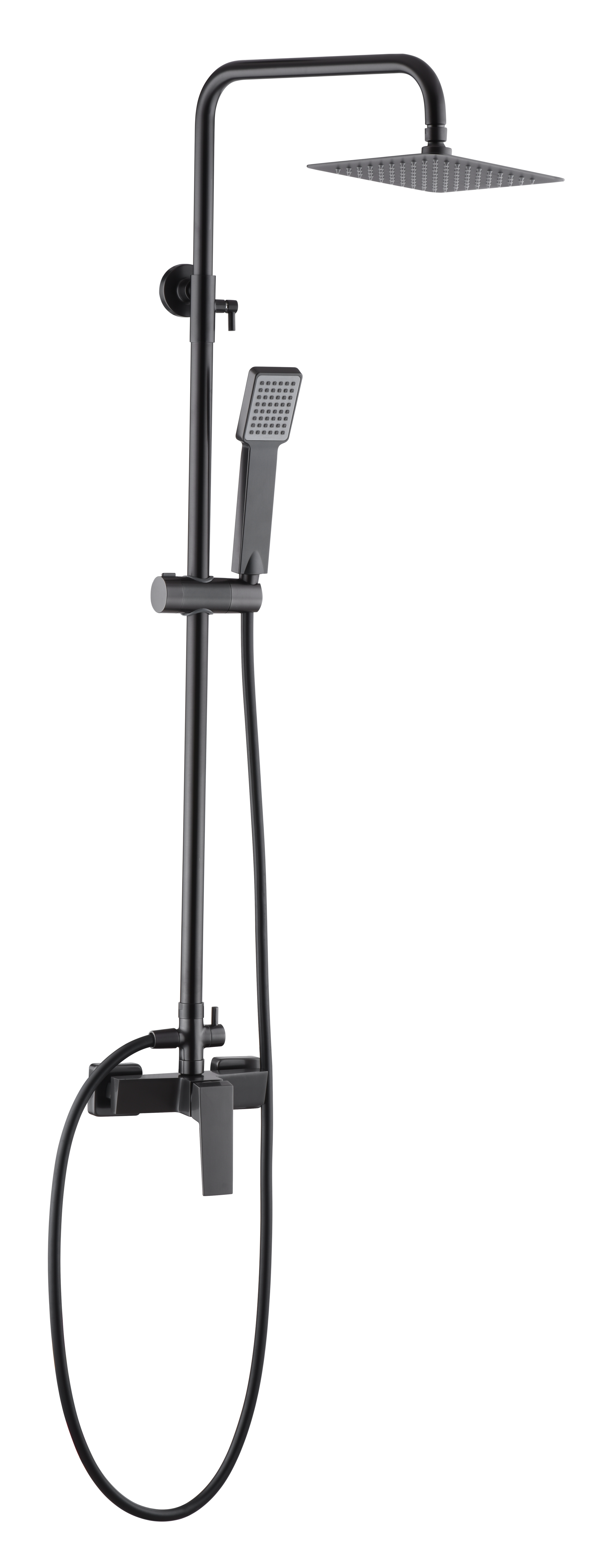 Black Gun Metal Single Handle Shower Set, view 2