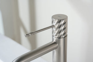 Bless Brushed Nickel Single Lever Basin Mixer, view 3