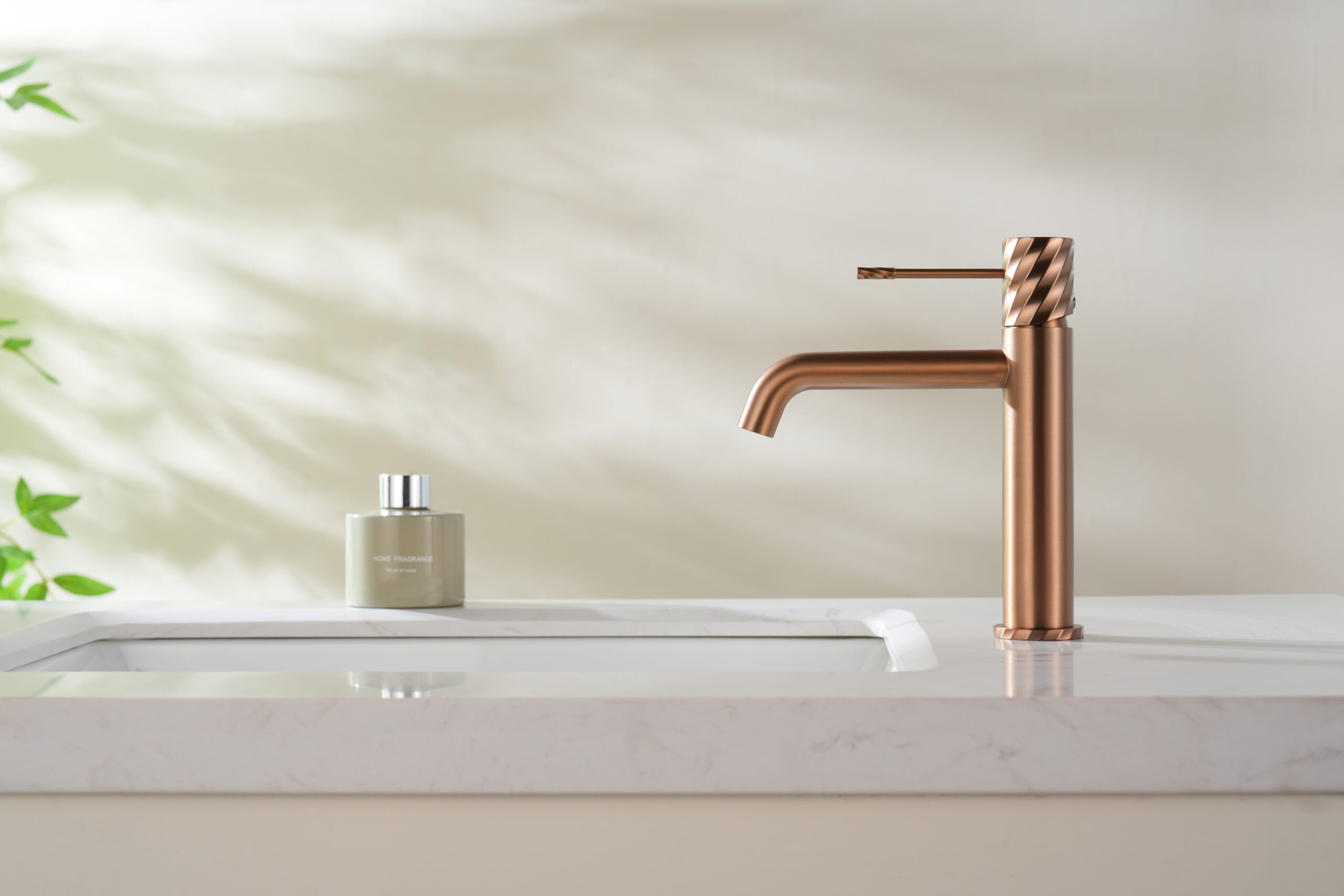 Bless Brushed Rose Gold Single Lever Basin Mixer, view 2