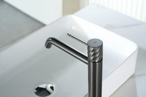 Bless Black Gun Metal Tall Single Lever Basin Mixer, view 3