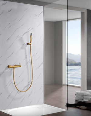 Bless Brushed Gold Single Lever Shower Kit, view 3