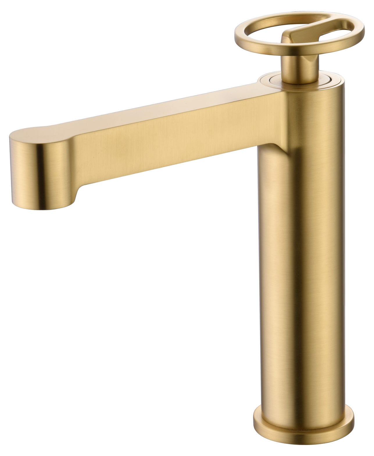 Olimpo Brushed Gold Single Lever Basin Faucet, view 2