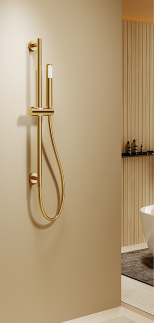 Adur Black Gun Metal Sliding Shower Rail with Water Outlet, view 2