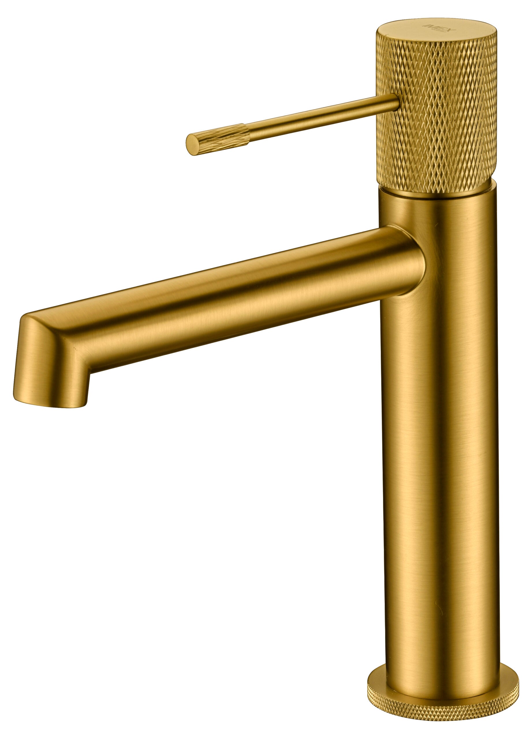 Line Brushed Gold Single Handle Basin Faucet, view 2
