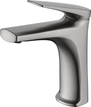 Delos Single-Lever Basin Mixer Stainless Steel Faucet, view 2