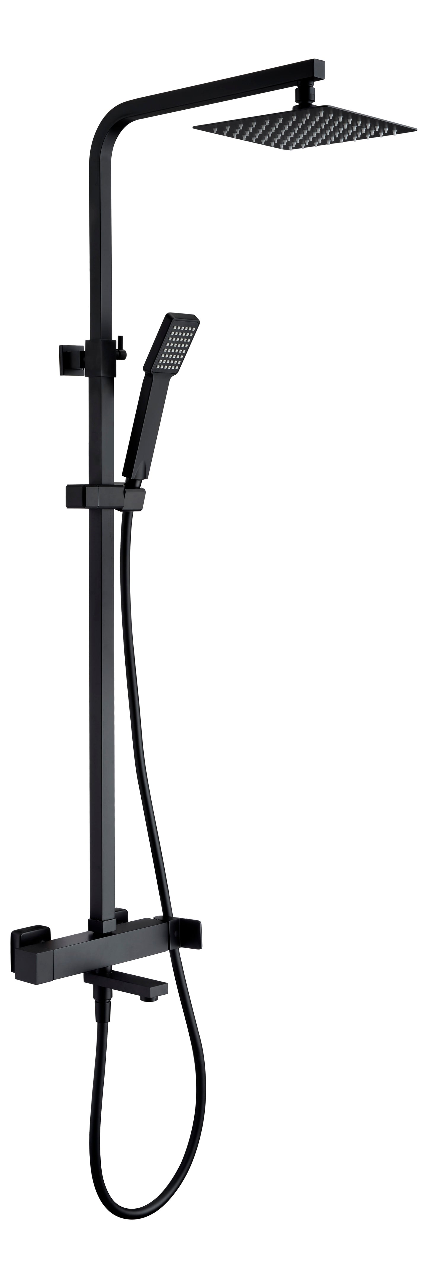 Badewannenset mit Einhebelmischer, Modell Fiji, mattschwarz | IMEX