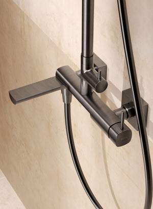 Firenze Black Gun Metal Single Lever Bath and Shower Set, view 3