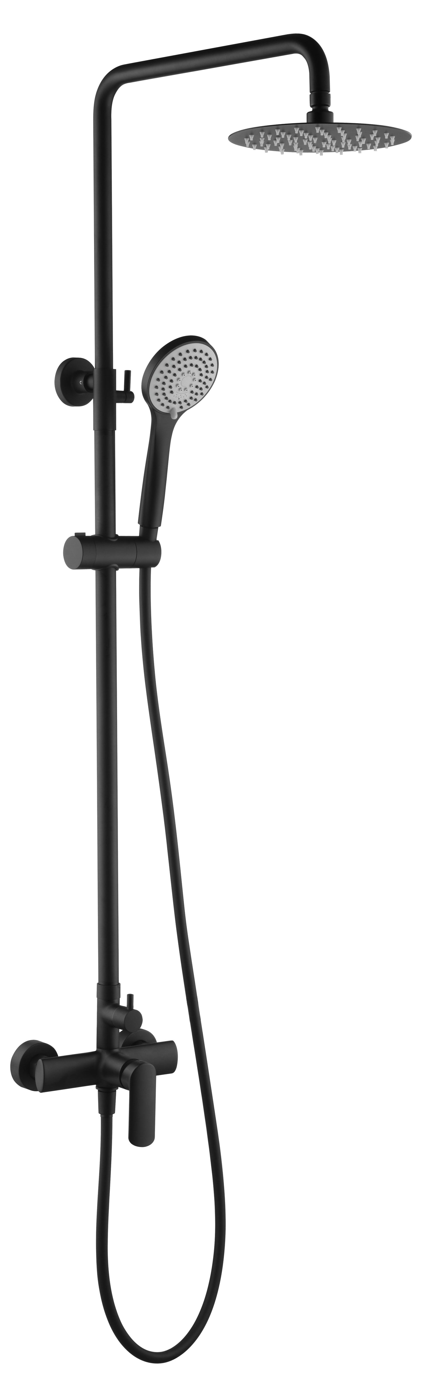 Set Shower Single-Handle Ural Matte Black | IMEX