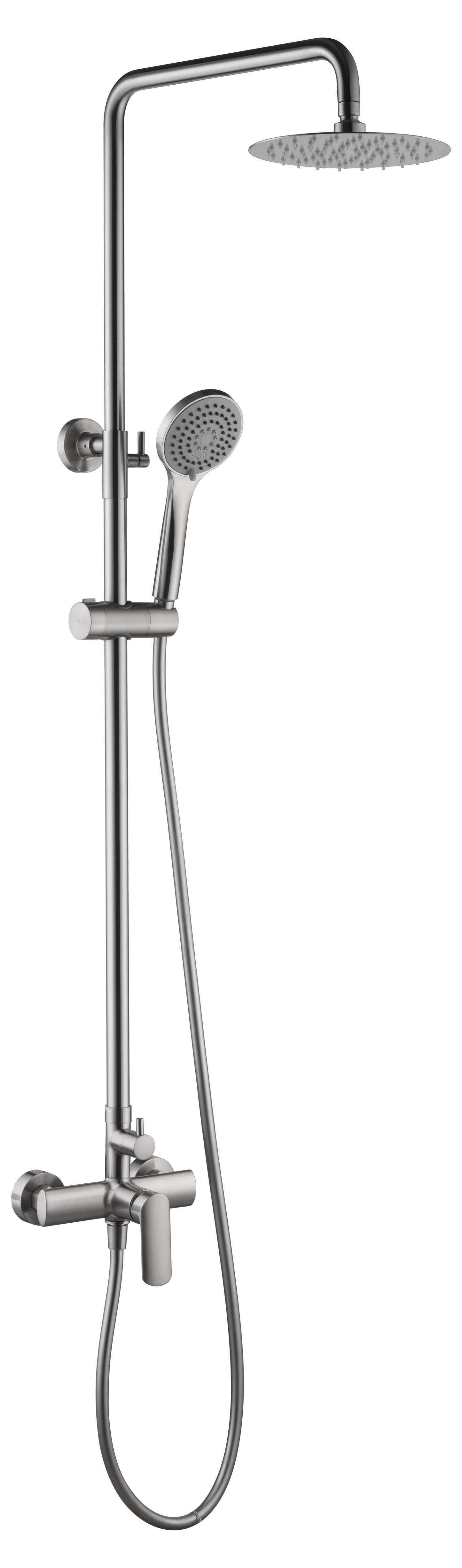 Set Shower Single-Handle Ural Brushed Nickel | IMEX