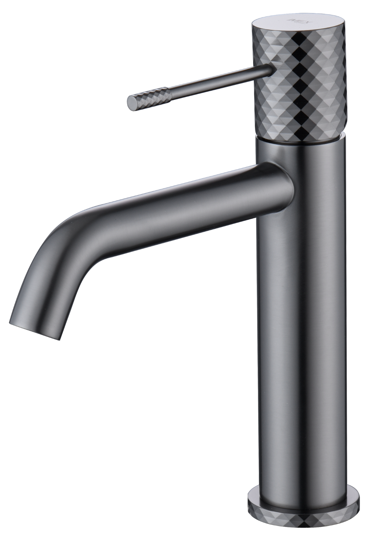 Black Gun Metal Single Lever Basin Mixer Faucet, view 2