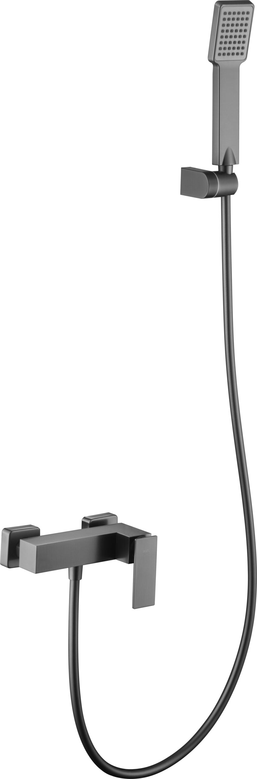 Black Gun Metal Single Handle Shower Kit Modern Design, view 2