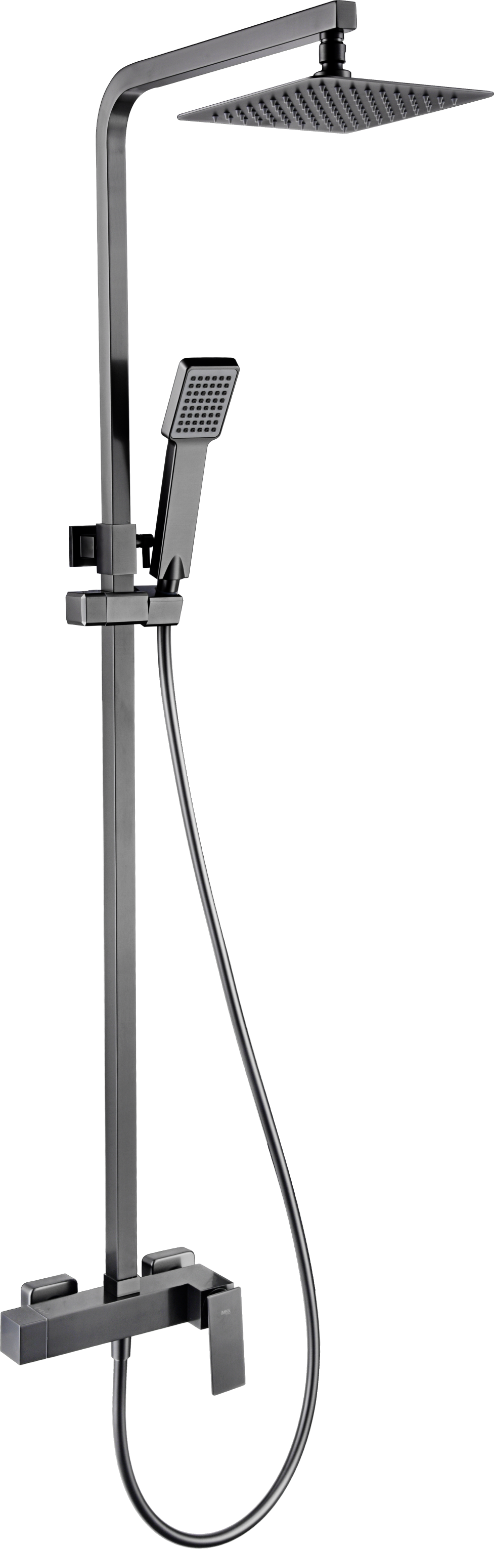 Black Gun Metal Single Handle Shower Set, view 2