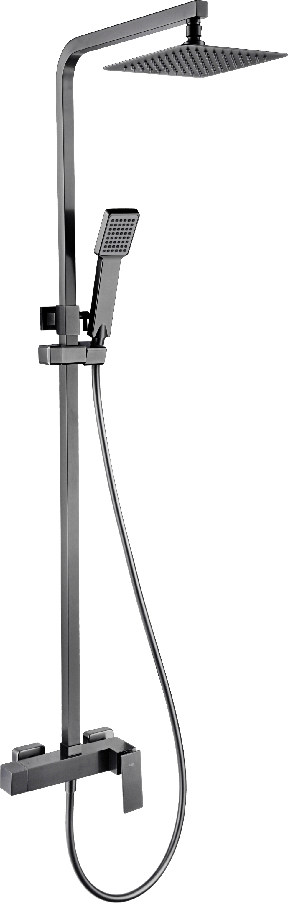 Set Shower Single-Handle Pisa Black Gun Metal | IMEX