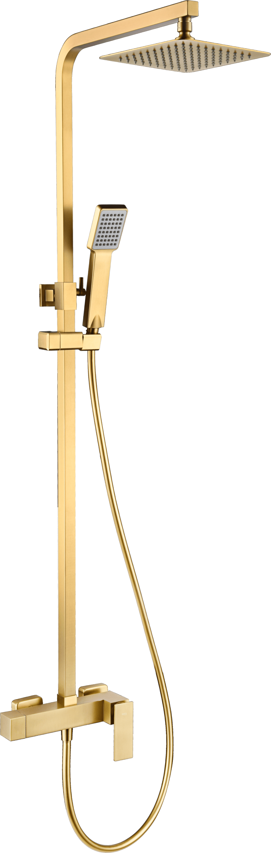Juego de ducha monomando Pisa Oro Cepillado | IMEX