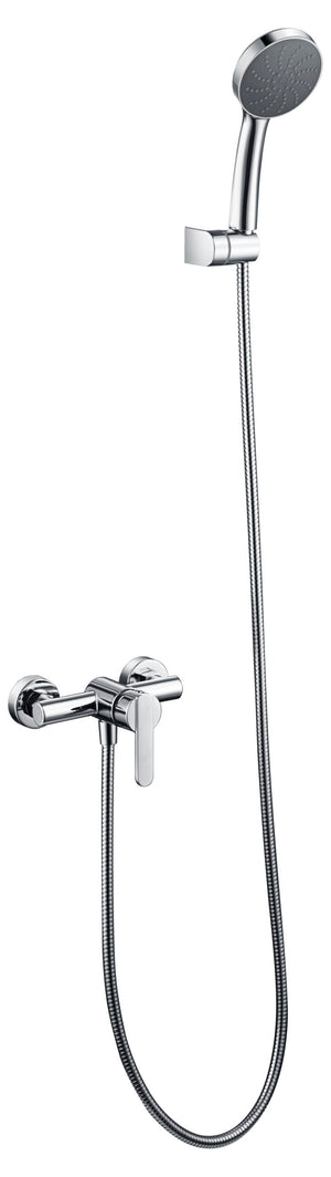 Roma Chrome Single Handle Shower Kit Modern Design, view 2