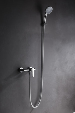 Roma Chrome Single Handle Shower Kit Modern Design, view 7