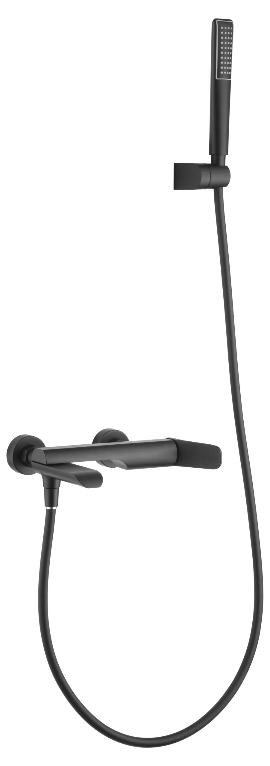 Matte Black Single Handle Shower Kit Modern Design, view 2