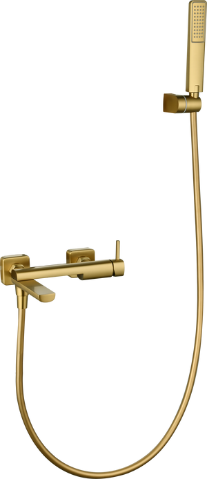 Toscana Brushed Gold Single Lever Bath and Shower Kit, view 6