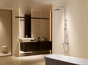 Toscana Matte Black Single Lever Bath and Shower Set, view 6