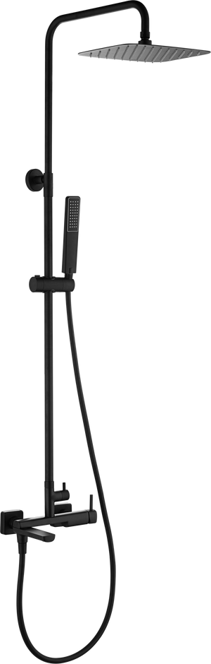 Toscana Matte Black Single Lever Bath and Shower Set, main product view