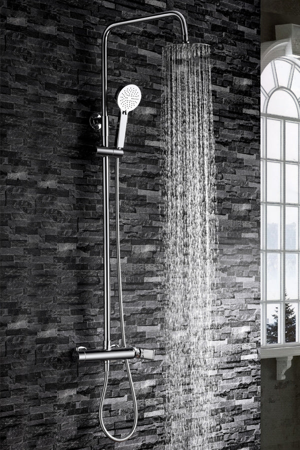 Chrome Single Handle Shower Set Modern Design, view 2