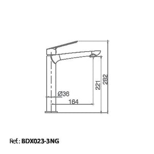 Tall Matte Black Single Handle Bathroom Faucet, view 3