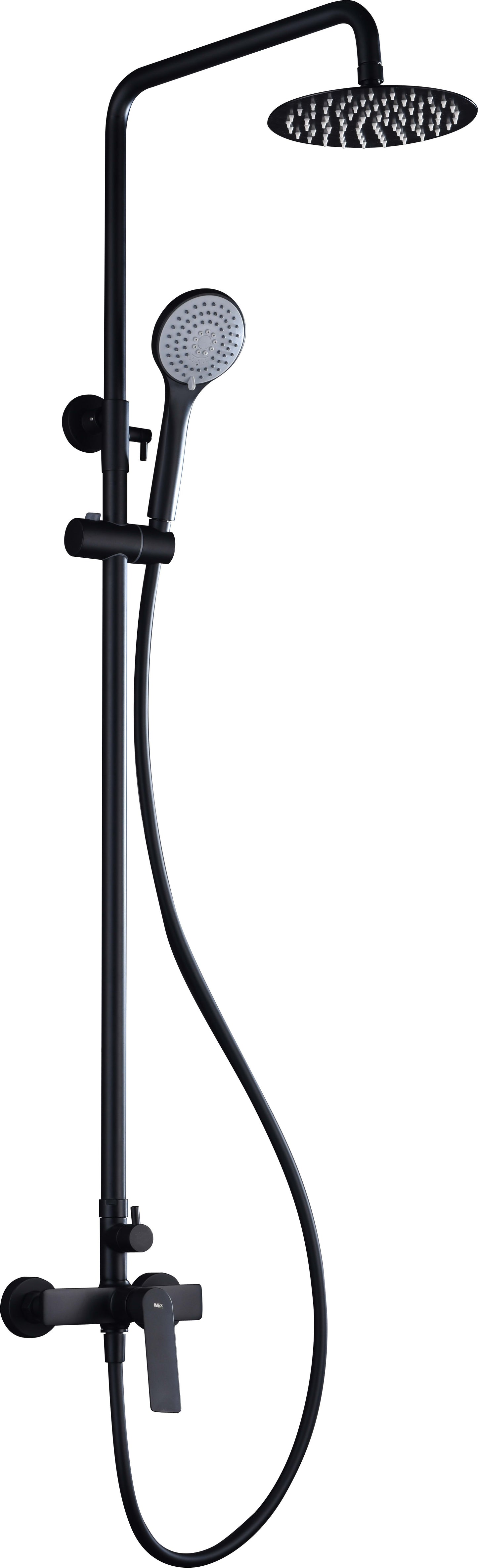 Set Shower Single-Handle Lúxor Matte Black | IMEX