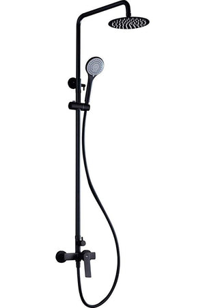 Matte Black Single Handle Shower Set Modern Design, view 4
