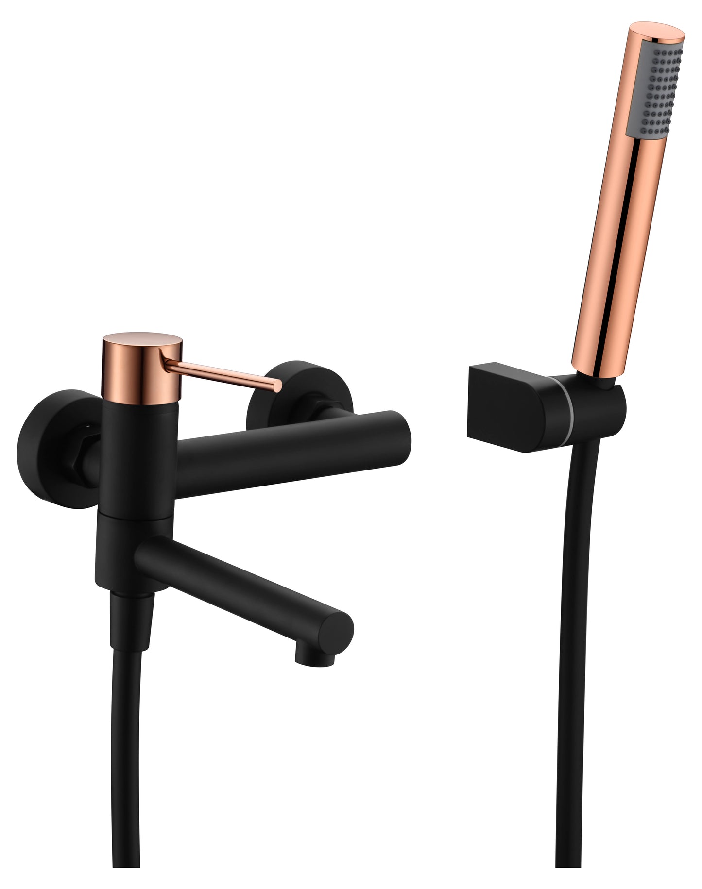 Faucet Bath/Shower Milos Black Rose Gold | IMEX