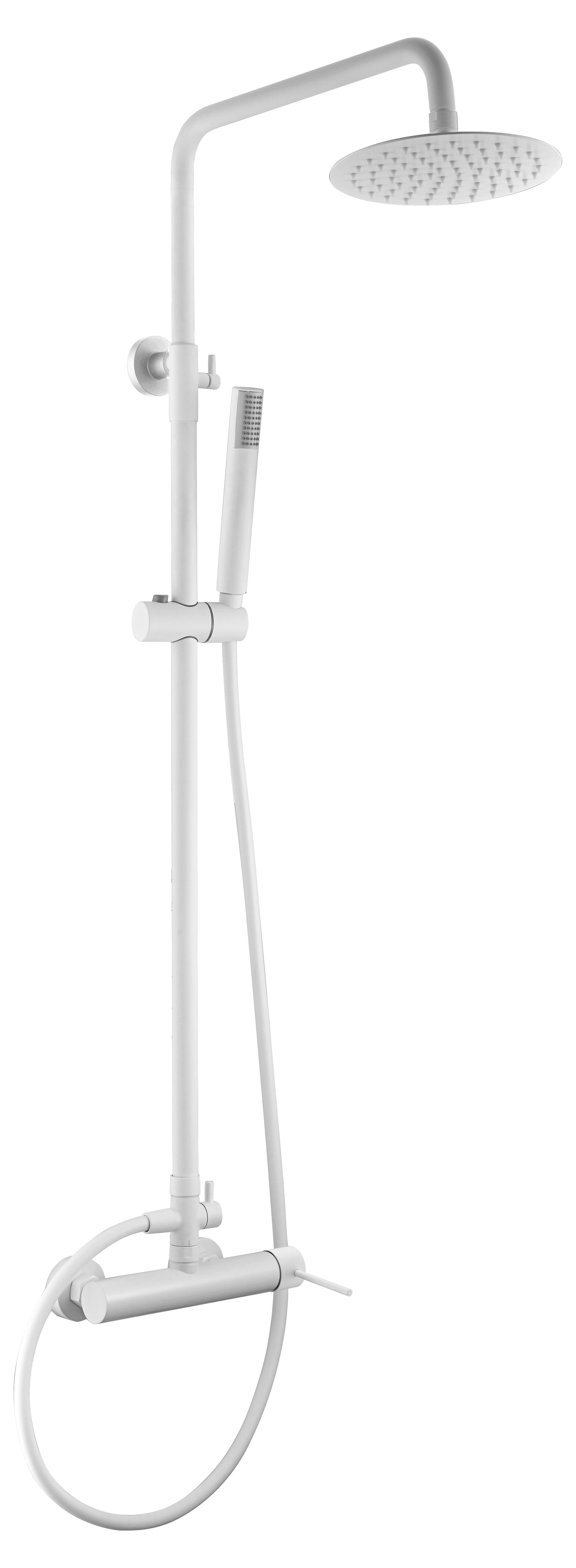 Set Shower Single-Handle Milos Matte White | IMEX