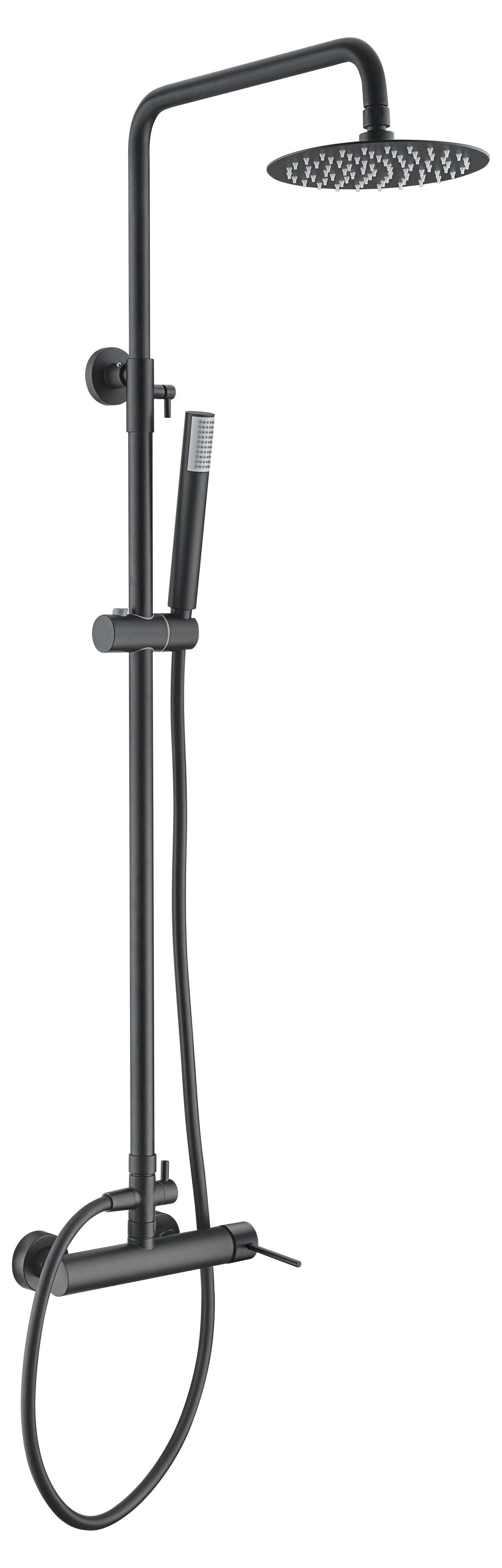 Set Shower Single-Handle Milos Matte Black | IMEX