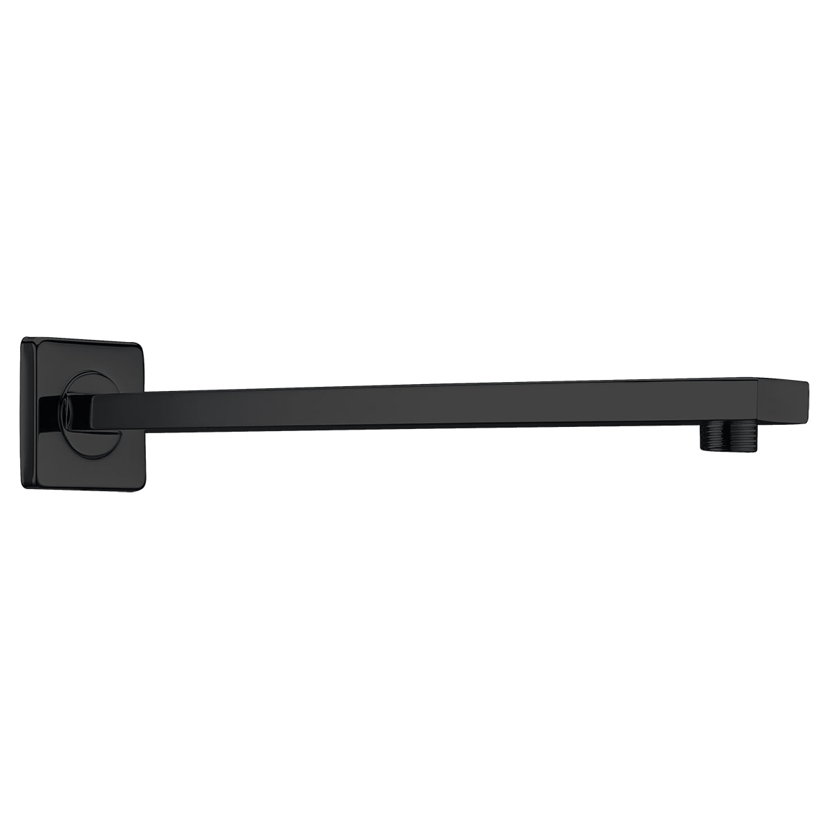 Matte Black Square Shower Arm Modern Bathroom, view 2