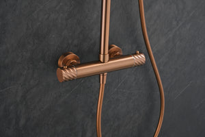 Bless Brushed Rose Gold Thermostatic Shower Set, view 4
