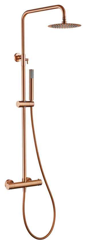 Bless Brushed Rose Gold Thermostatic Shower Set, main product view