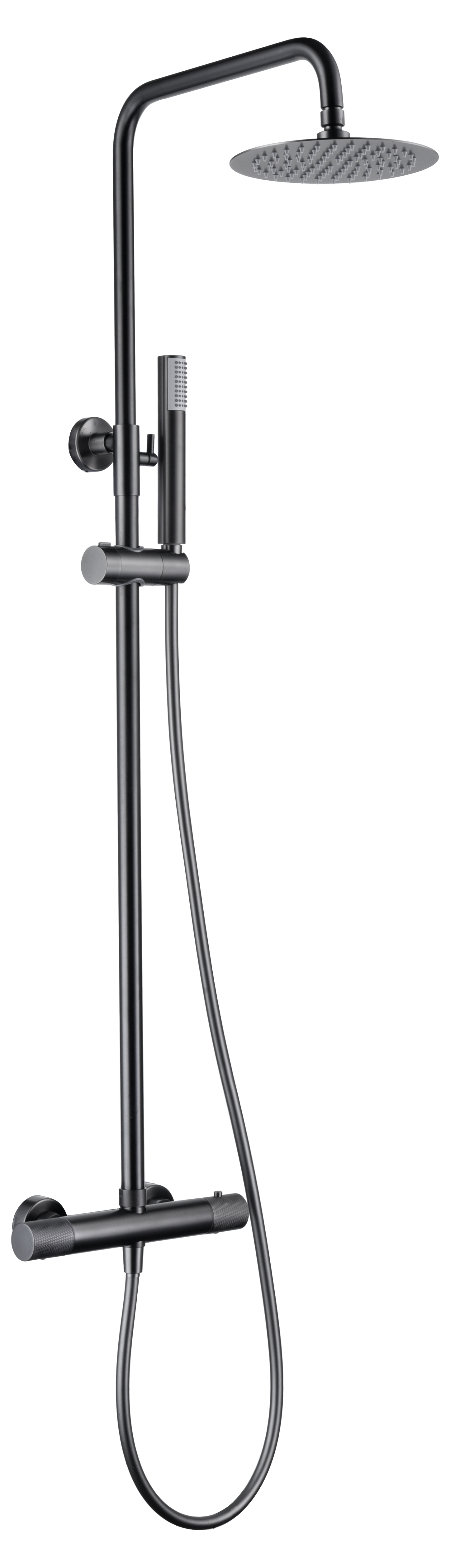 Thermostatic Shower Set Line Black Gun Metal | IMEX