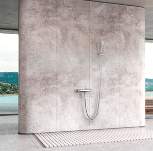 Chrome Thermostatic Shower Set with Temperature Control, view 5