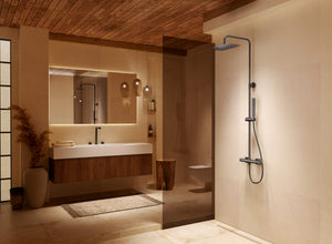 Firenze Matte Black Thermostatic Shower Set, view 6